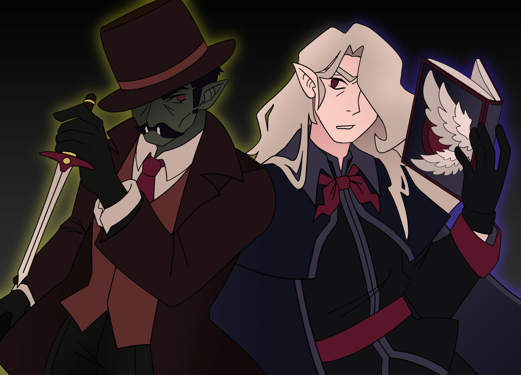 [flat/half-body] Addison x Phineas (Commission)